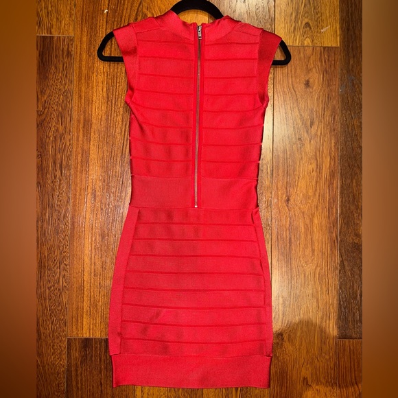French Connection Cherry Red Bandage Dress - Picture 4 of 4